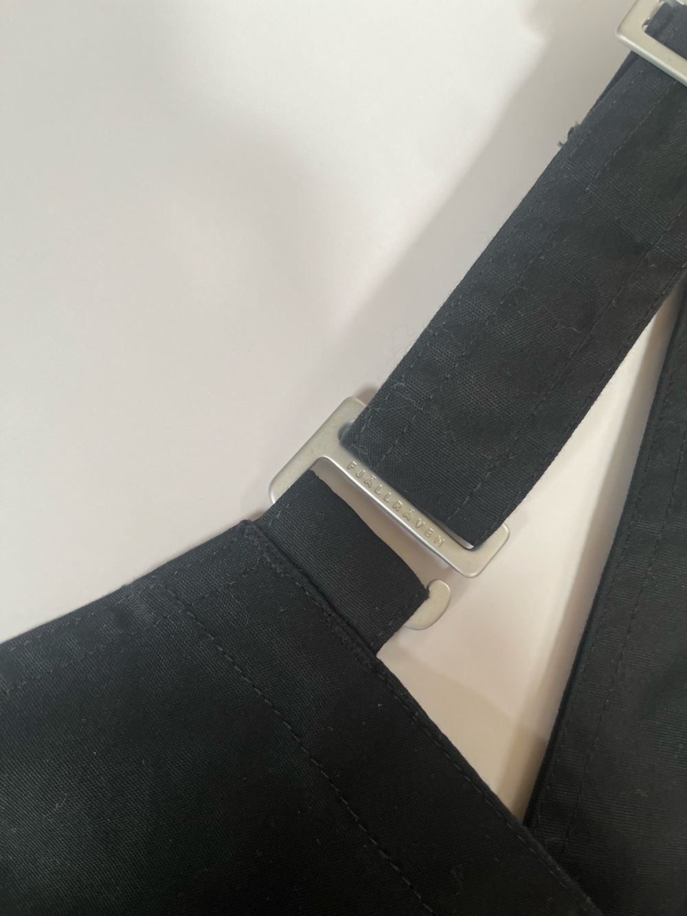 Fjallraven Black Waxed Vardag Dungaree Trousers Gorpcore Pocket Black Overalls - Picture 7 of 15